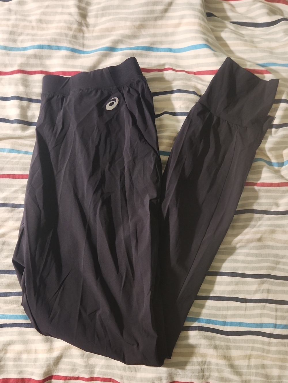 Asics Joggers Track Pants Womens Medium Black Running Training
